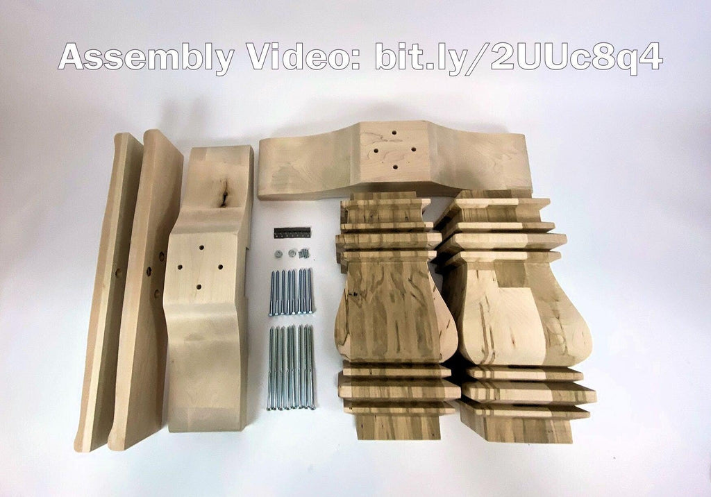 Wooden Trestle Table Leg - Chunky Trestle Base - Fractal Designs Inc