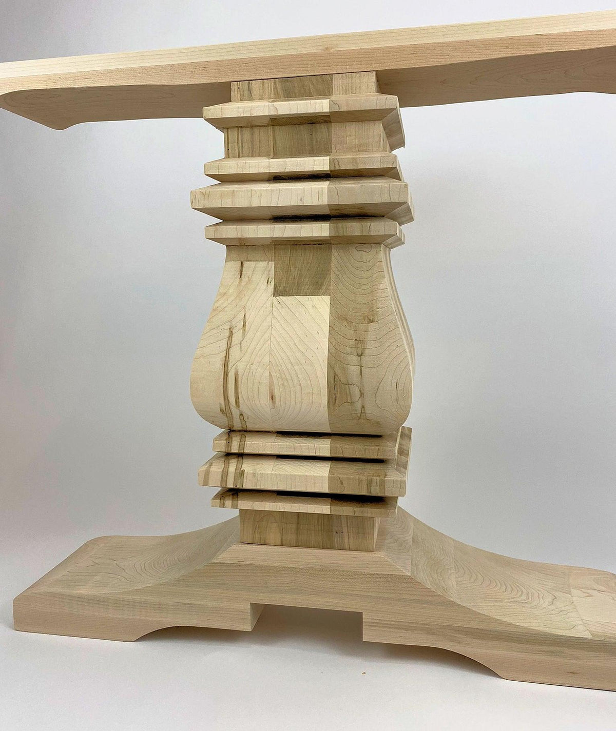 Wooden Trestle Table Leg - Chunky Trestle Base - Fractal Designs Inc
