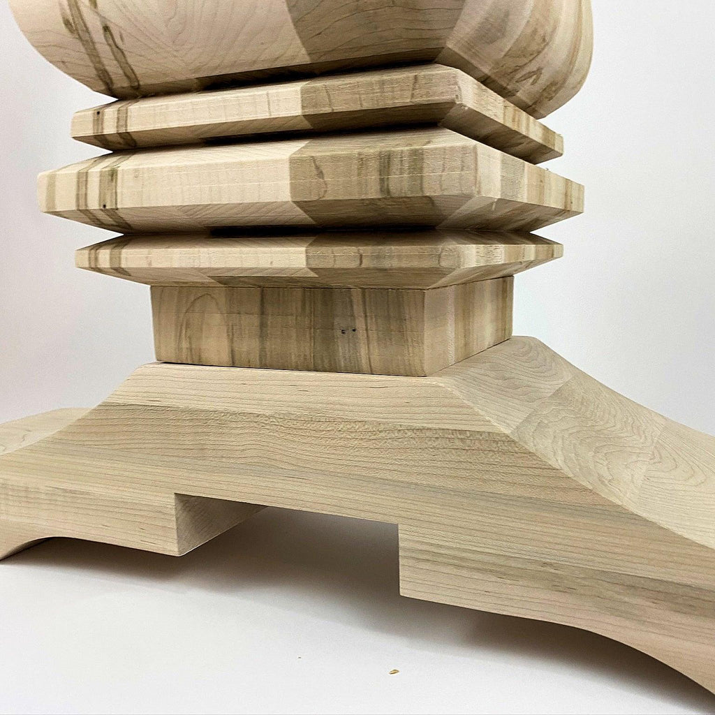 Wooden Trestle Table Leg - Chunky Trestle Base - Fractal Designs Inc