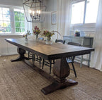 Wooden Trestle Table Legs - Pinwheel Table Base - Fractal Designs Inc