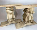 Wooden Trestle Table Leg - Chunky Trestle Base - Fractal Designs Inc