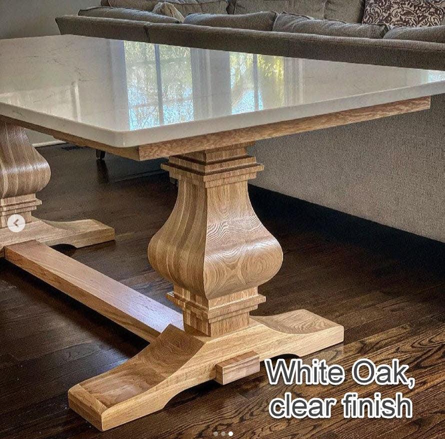 Wooden Trestle Table Leg - Standard Table Base - Fractal Designs Inc