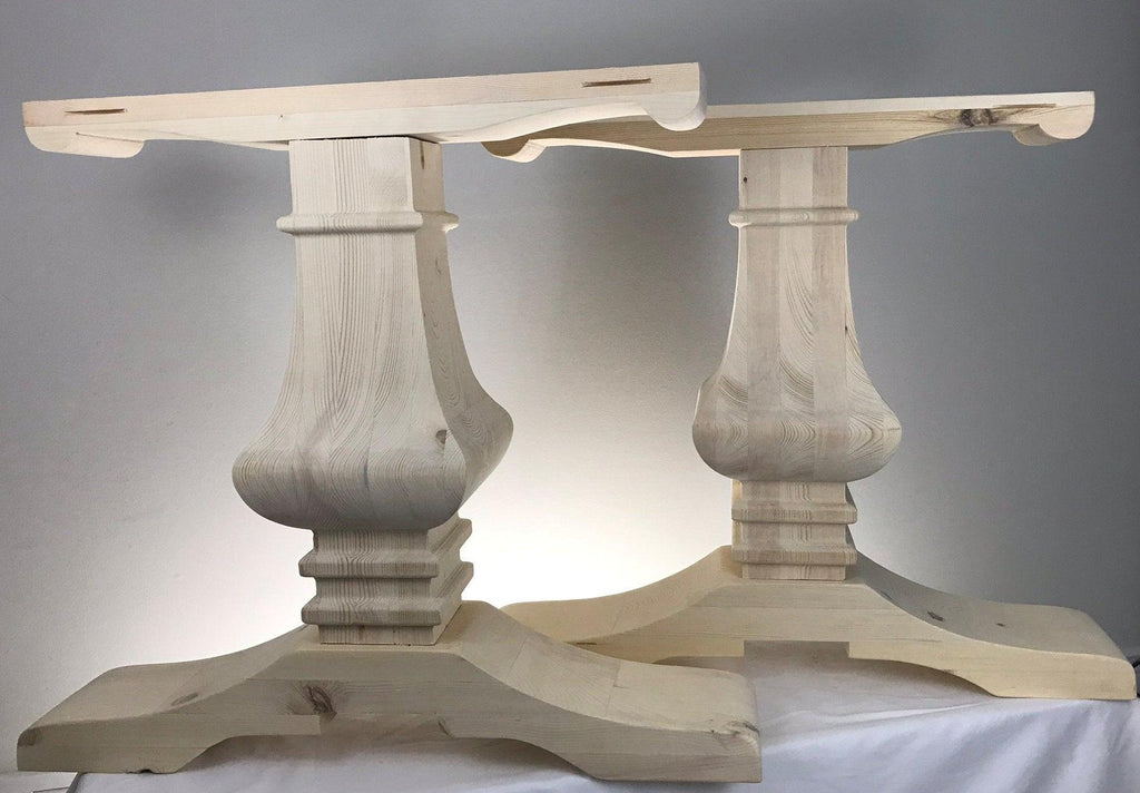 Wooden Trestle Table Leg - Chalice Table Base - Fractal Designs Inc