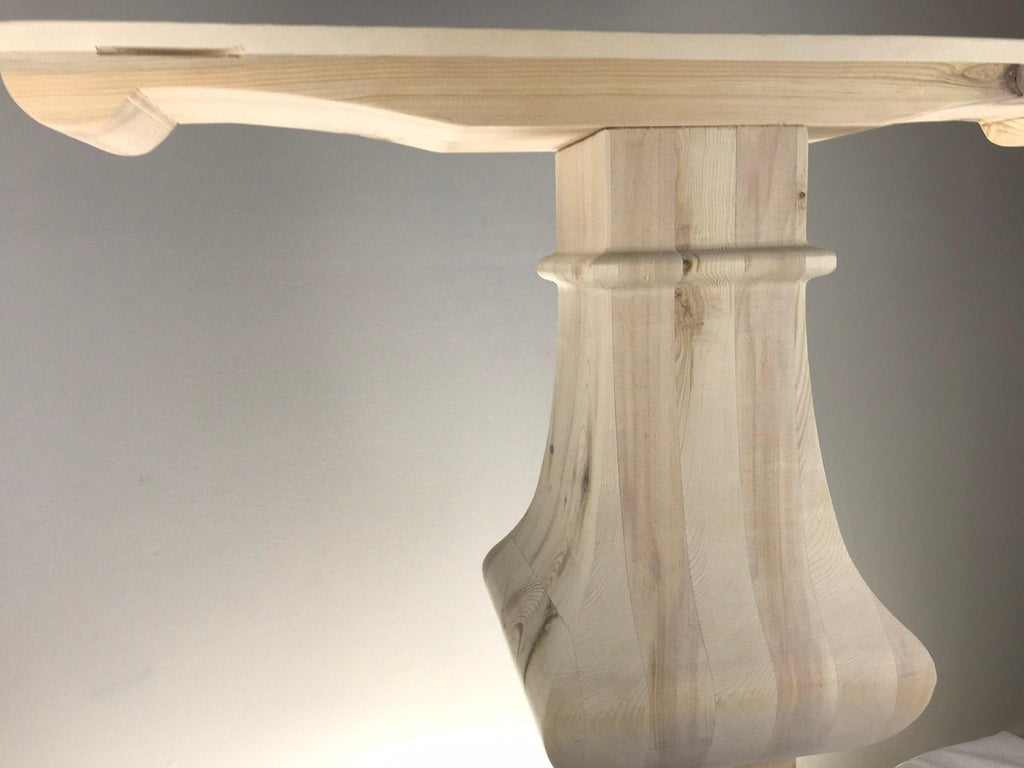 Wooden Trestle Table Leg - Chalice Table Base - Fractal Designs Inc
