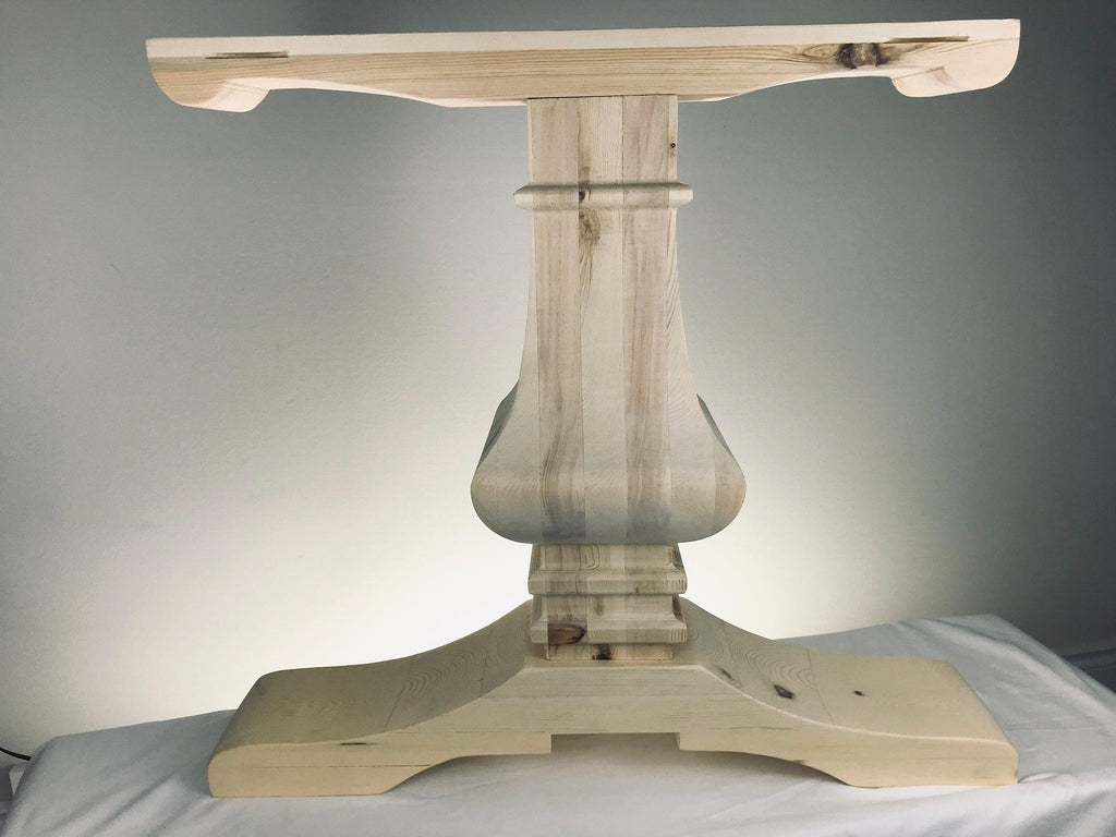 Wooden Trestle Table Leg - Chalice Table Base - Fractal Designs Inc