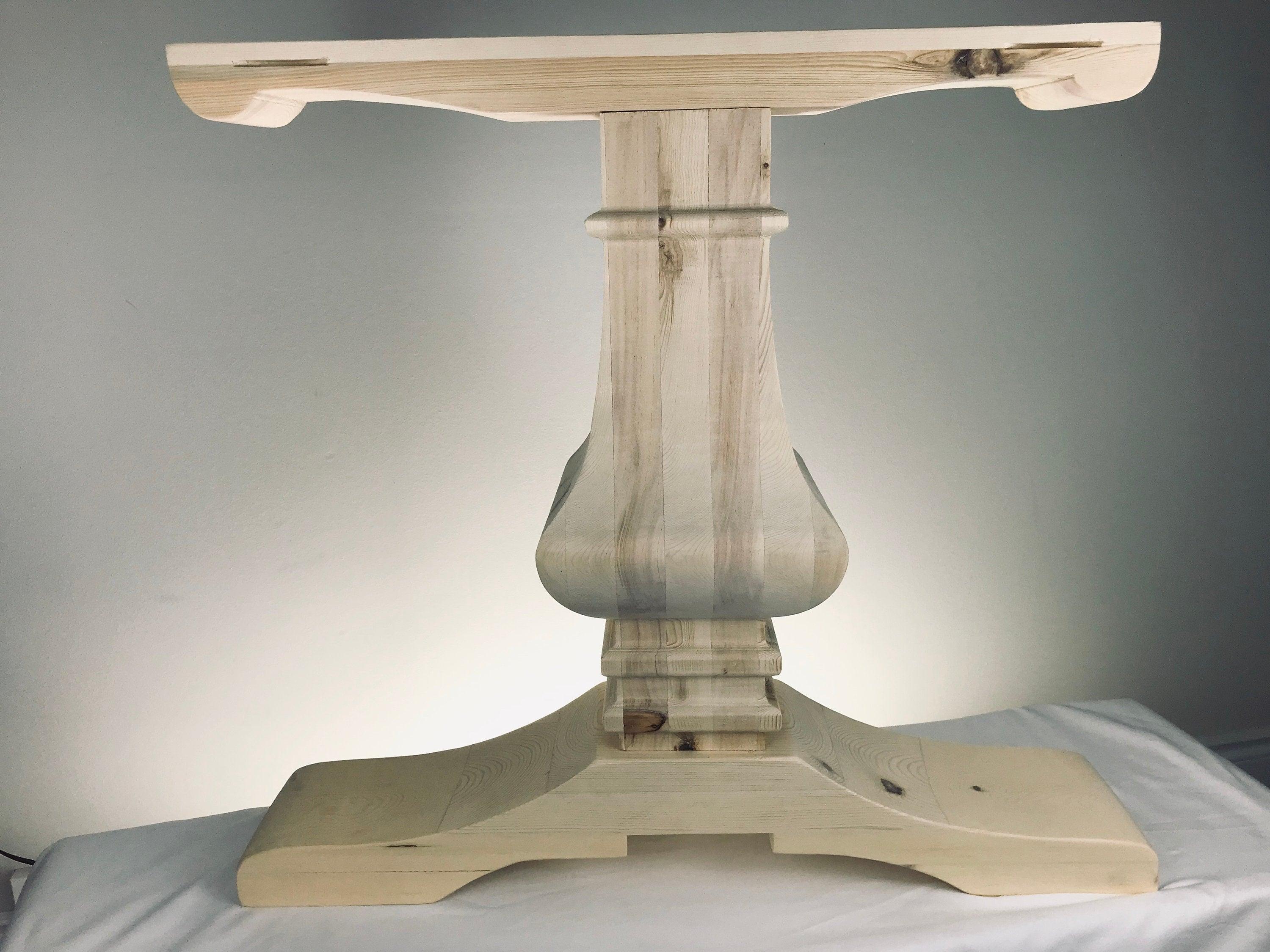 Wooden Trestle Table Leg - Chalice Table Base - Fractal Designs Inc