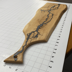 Wood Charcuterie Board Serveware With Handle - Fractal Designs Inc