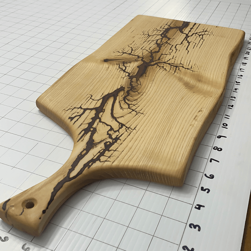 Wood Charcuterie Board Cheese Board Serveware With Handle - Fractal Designs Inc
