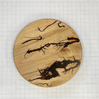 15" Wood Lazy Susan - Kitchen Turntable Table Serveware - Fractal Designs Inc