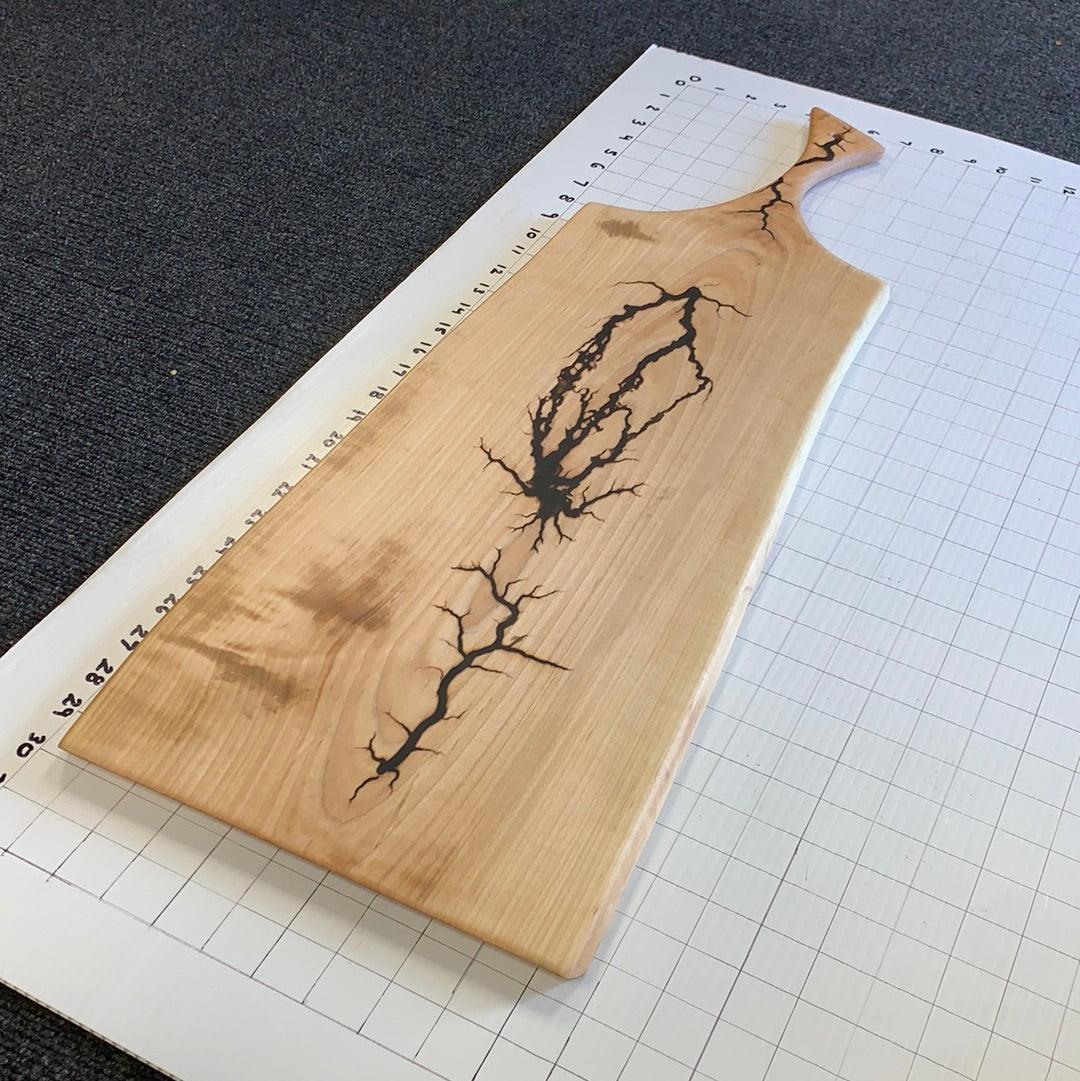 Wood Charcuterie Board Serveware With Handle - Fractal Designs Inc