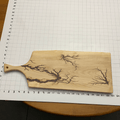 Wood Charcuterie Board Serveware With Handle - Fractal Designs Inc