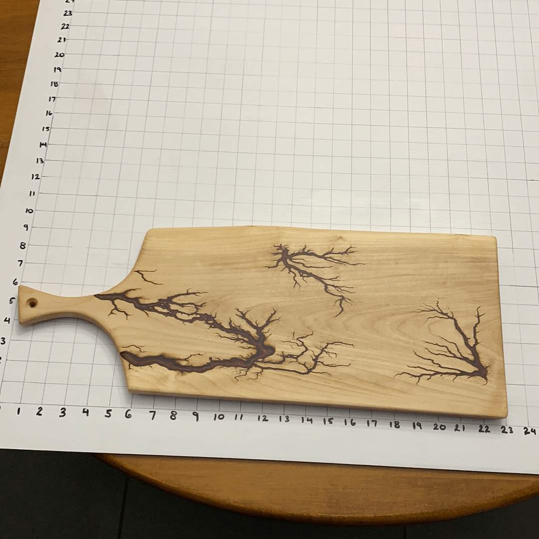 Wood Charcuterie Board Serveware With Handle - Fractal Designs Inc