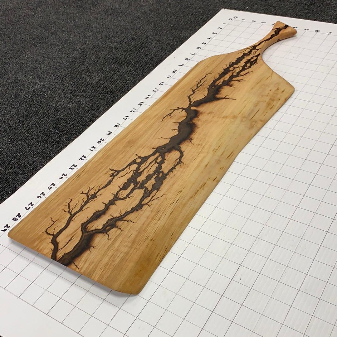 Wood Charcuterie Board Serveware With Handle - Fractal Designs Inc
