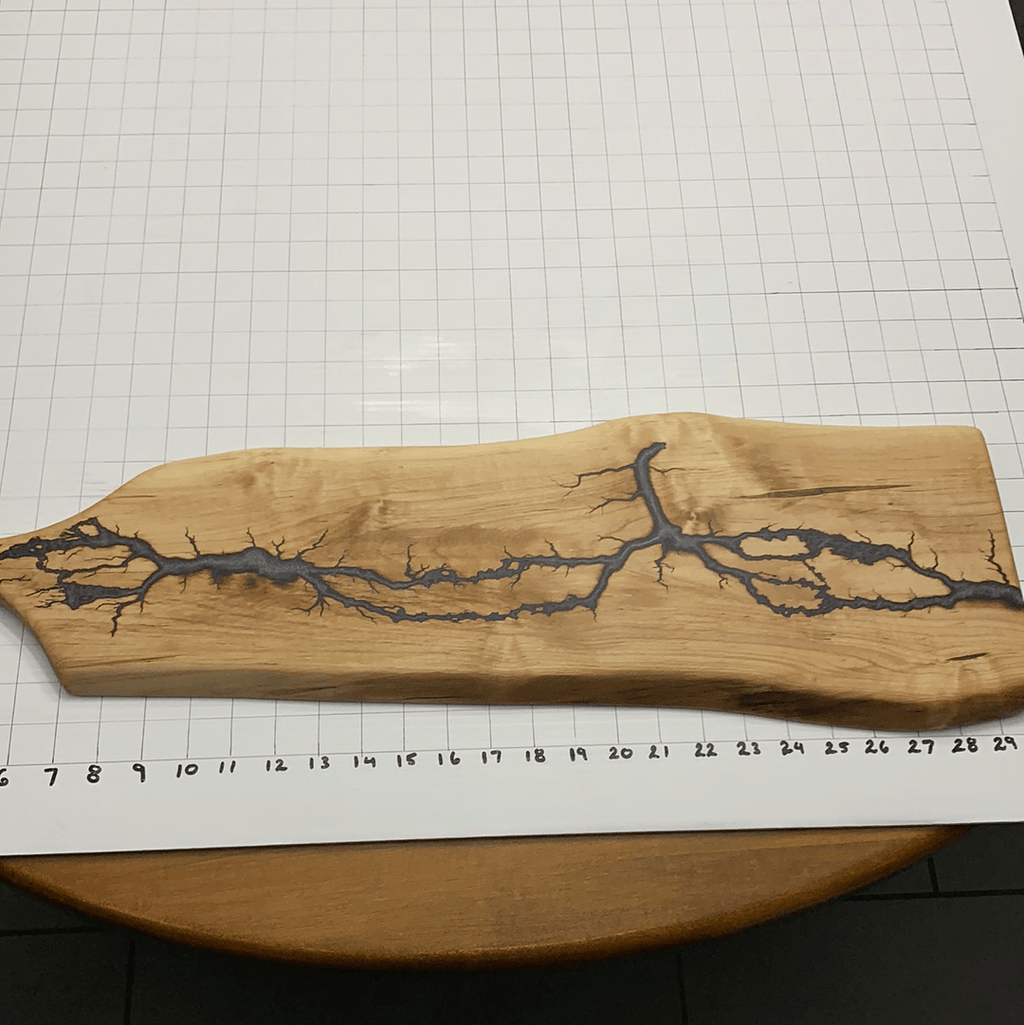Wood Charcuterie Board Serveware With Handle - Fractal Designs Inc