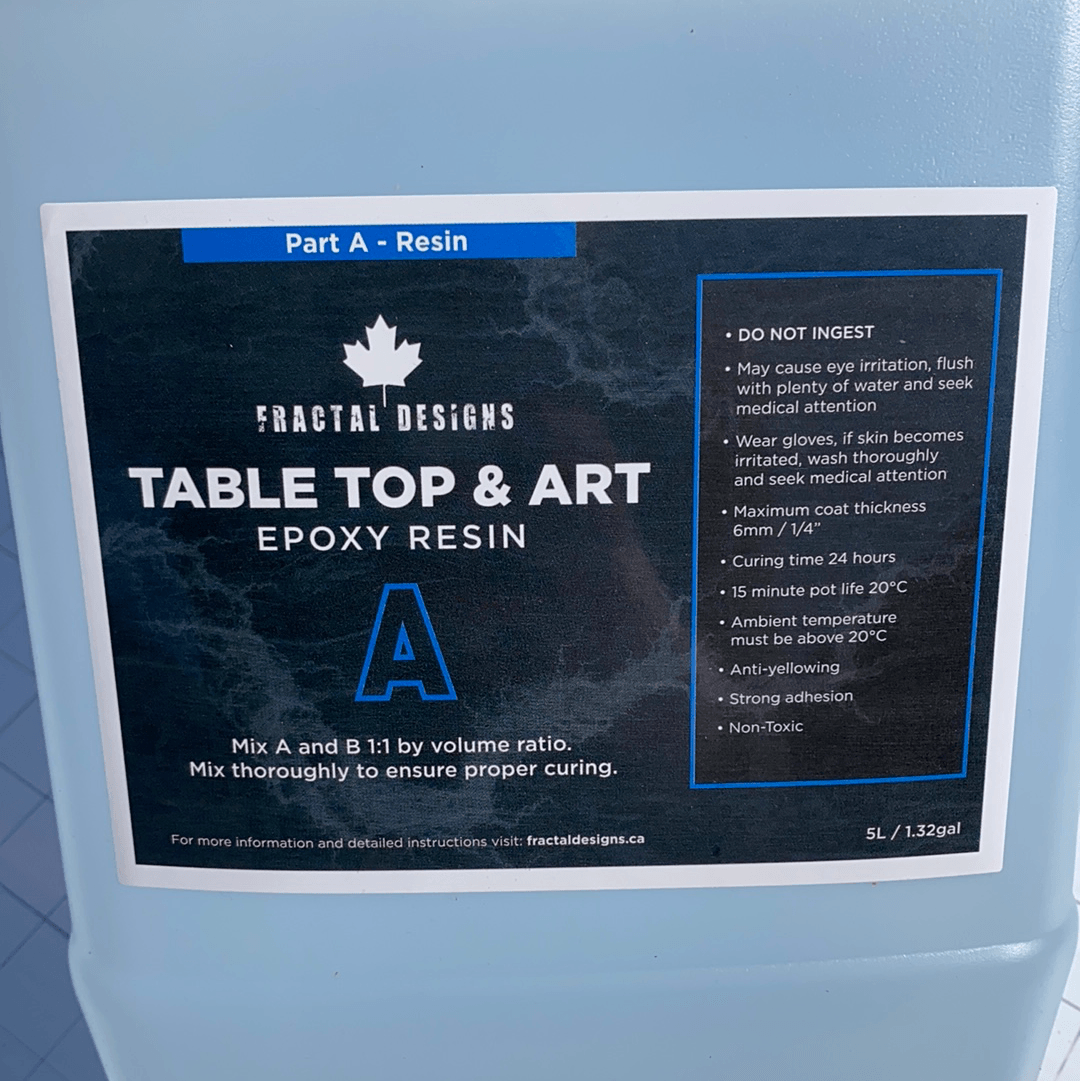 Table Top & Art epoxy 1:1 ratio (Price per 10L kit) - Fractal Designs Inc