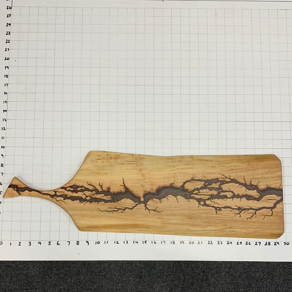 Wood Charcuterie Board Serveware With Handle - Fractal Designs Inc