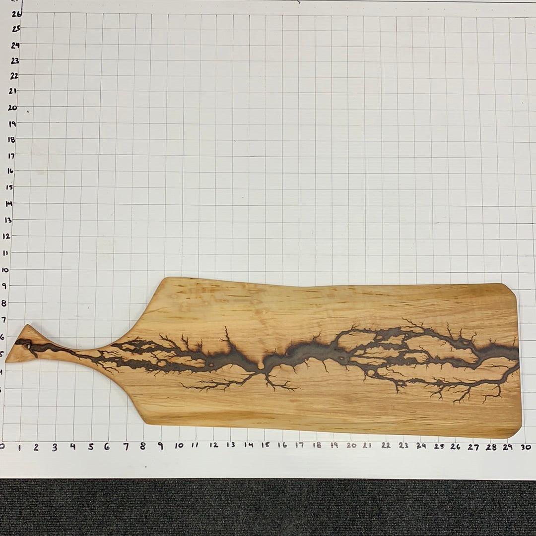 Wood Charcuterie Board Serveware With Handle - Fractal Designs Inc