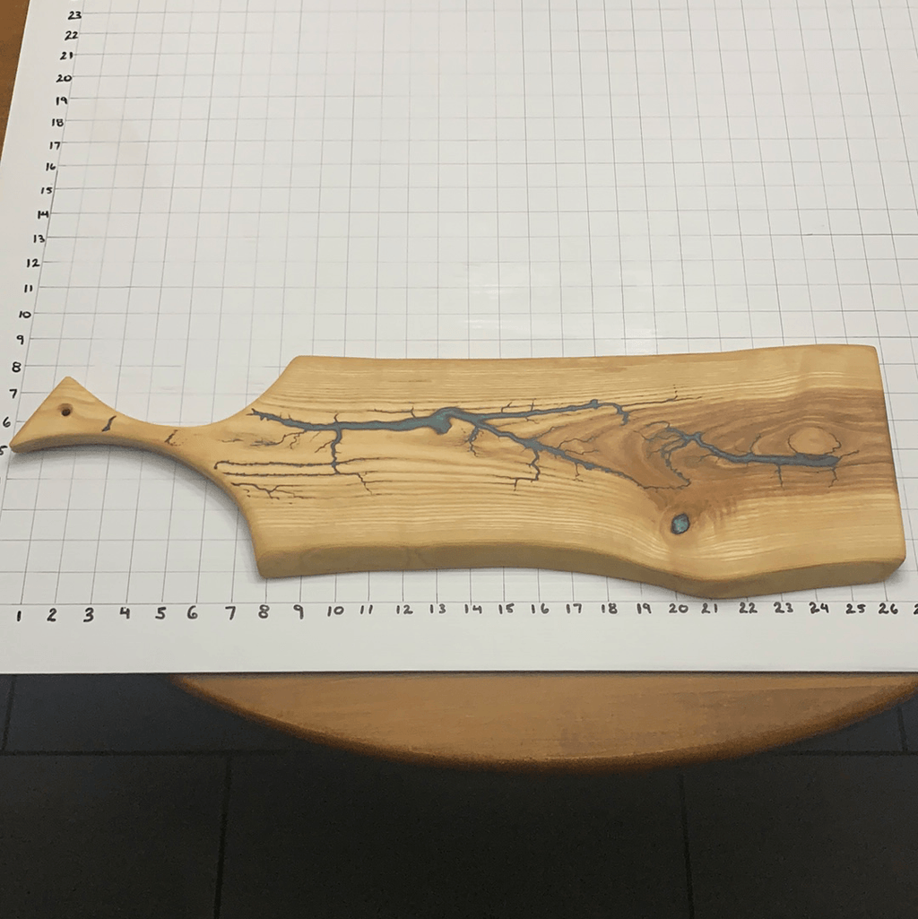 Wood Charcuterie Board Serveware With Handle - Fractal Designs Inc