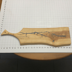 Wood Charcuterie Board Serveware With Handle - Fractal Designs Inc