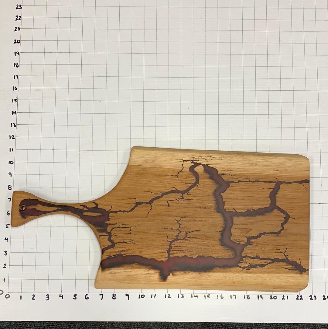 Wood Charcuterie Board Serveware With Handle - Fractal Designs Inc
