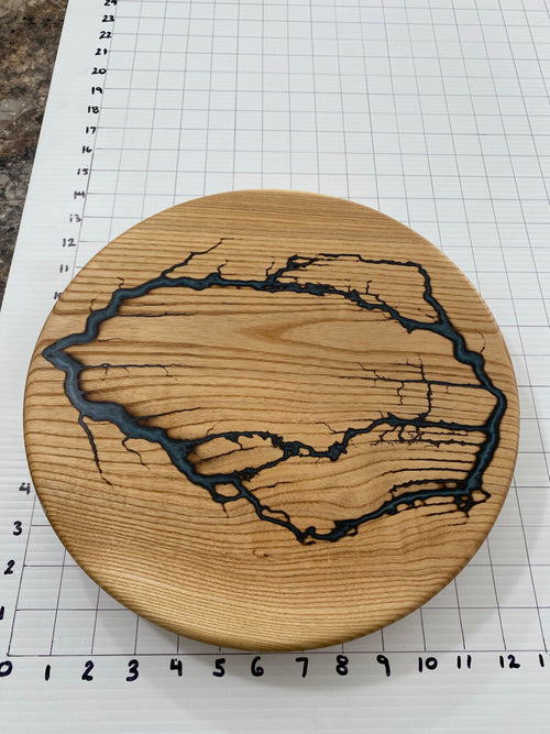 13" Wood Lazy Susan - Kitchen Turntable - Fractal Designs Inc