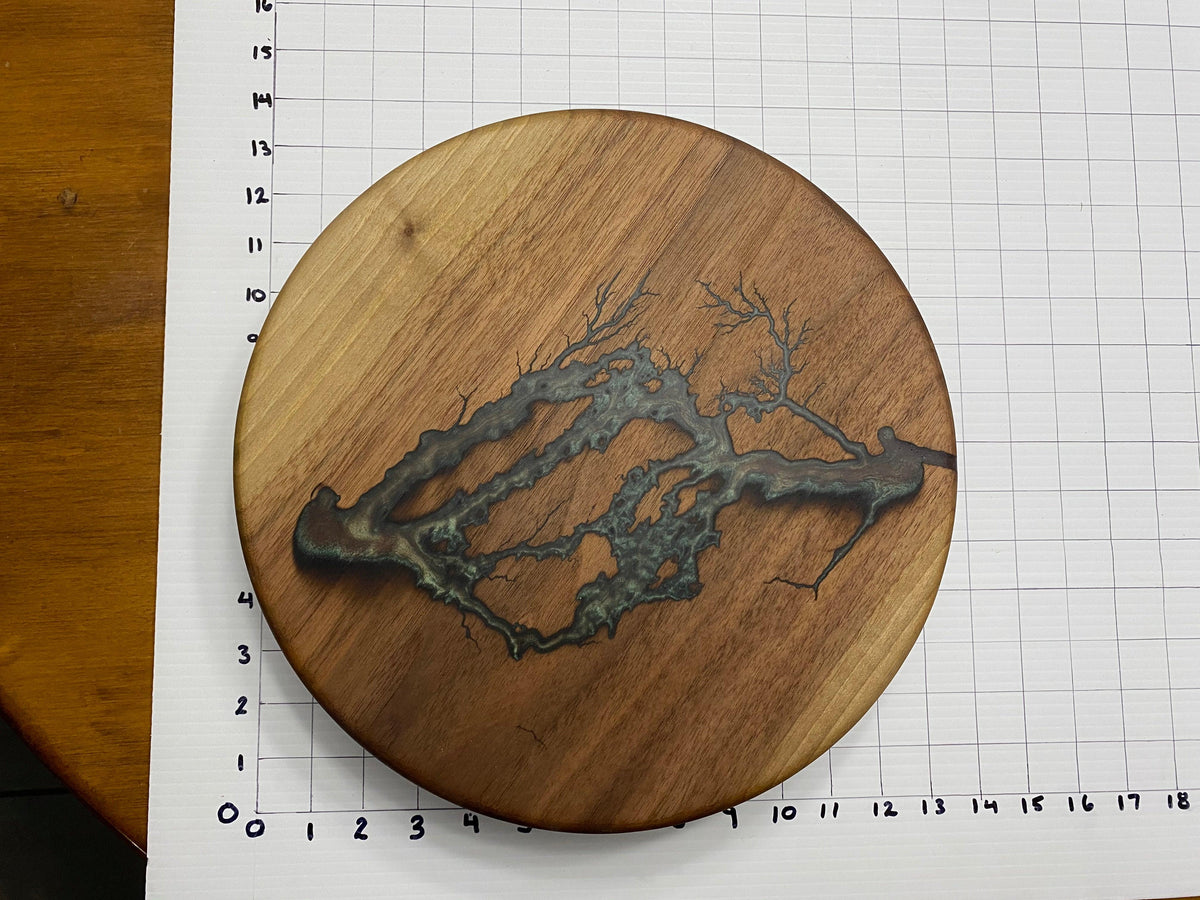 13" Wood Lazy Susan - Kitchen Turntable Serveware - Fractal Designs Inc