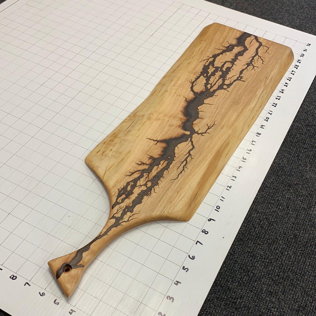 Wood Charcuterie Board Serveware With Handle - Fractal Designs Inc