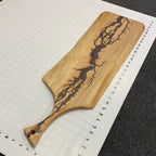 Wood Charcuterie Board Serveware With Handle - Fractal Designs Inc