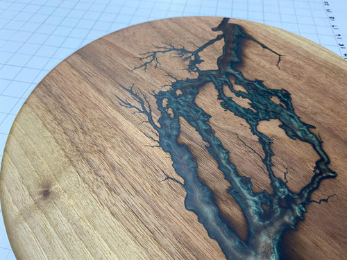 13" Wood Lazy Susan - Kitchen Turntable Serveware - Fractal Designs Inc