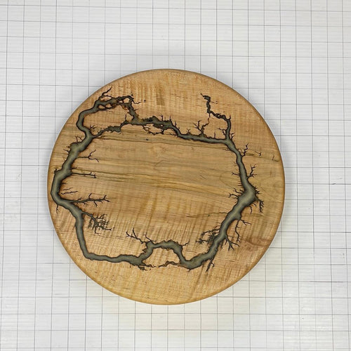 14" Wood Lazy Susan - Kitchen Turntable Table Serveware - Fractal Designs Inc