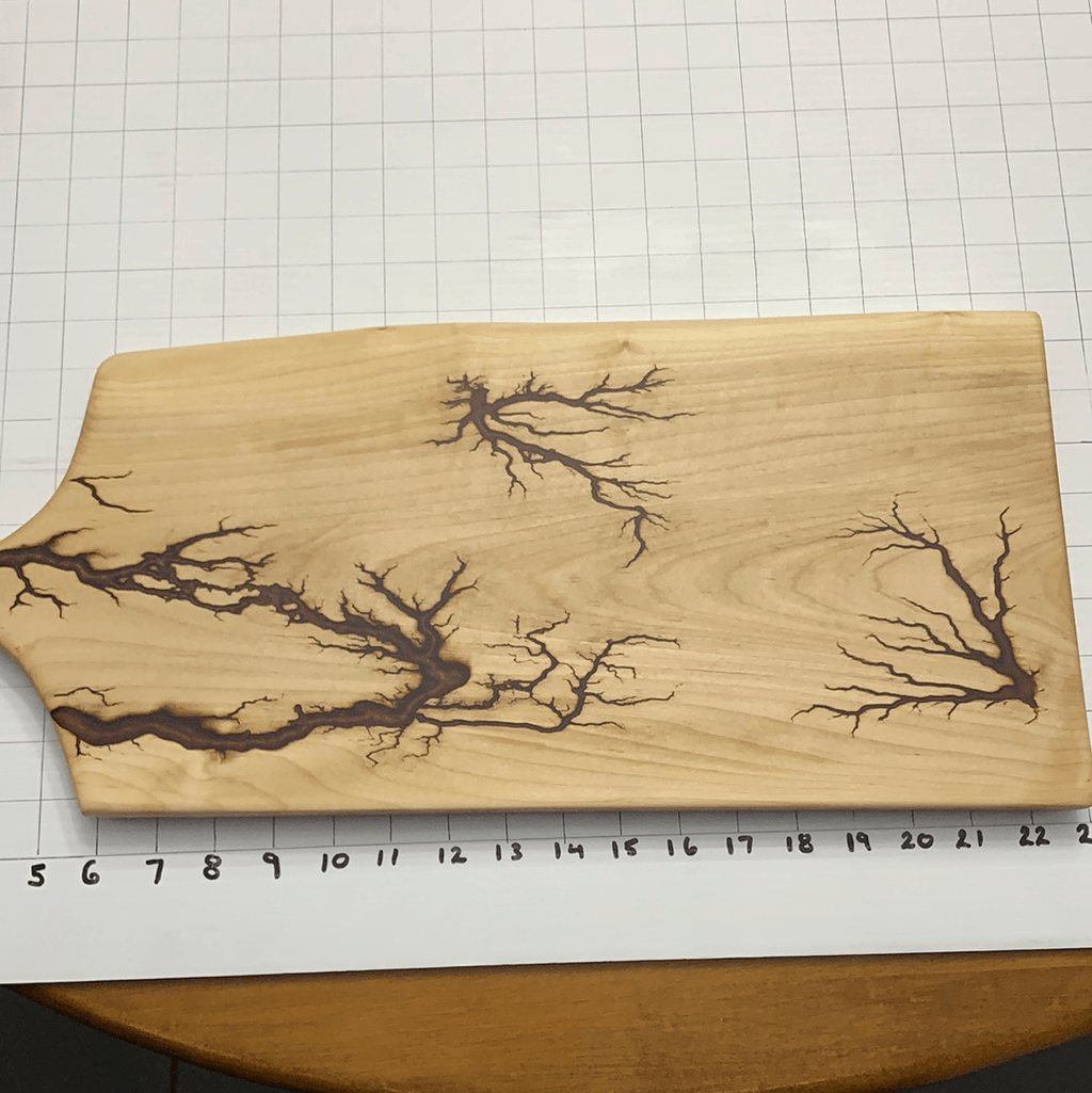 Wood Charcuterie Board Serveware With Handle - Fractal Designs Inc