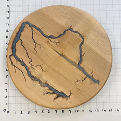 15" Wood Lazy Susan - Kitchen Turntable Table Serveware - Fractal Designs Inc