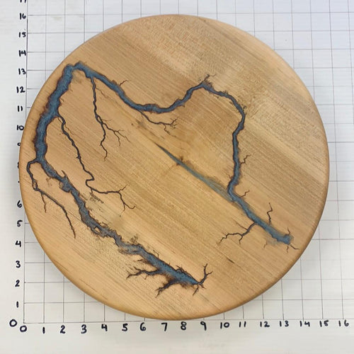 15" Wood Lazy Susan - Kitchen Turntable Table Serveware - Fractal Designs Inc