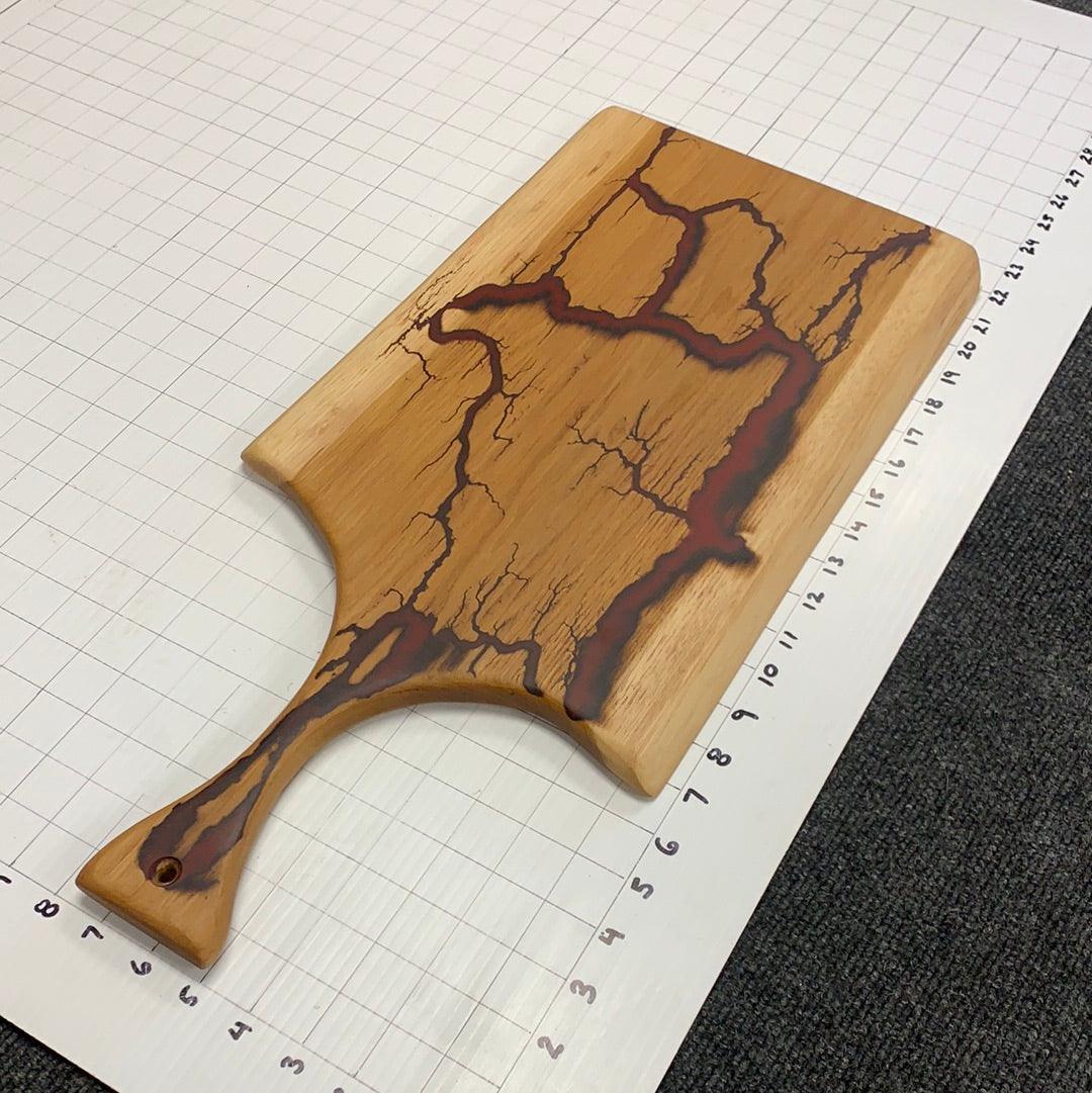 Wood Charcuterie Board Serveware With Handle - Fractal Designs Inc