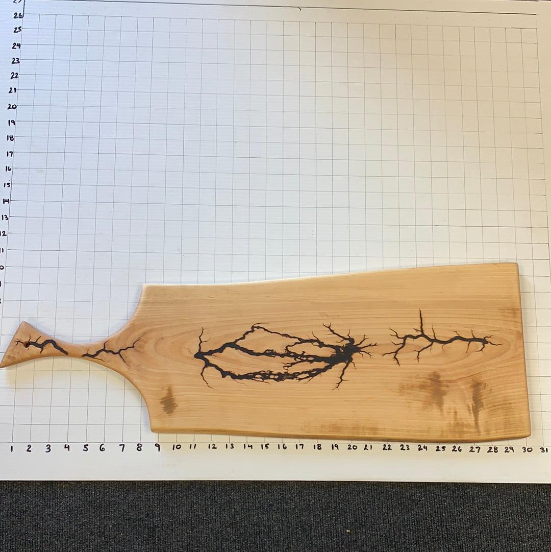 Wood Charcuterie Board Serveware With Handle - Fractal Designs Inc