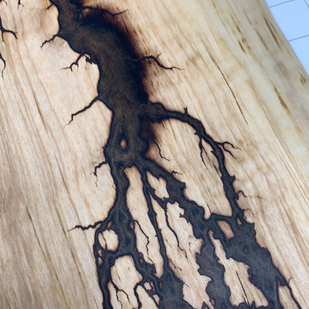 Wood Charcuterie Board Serveware With Handle - Fractal Designs Inc
