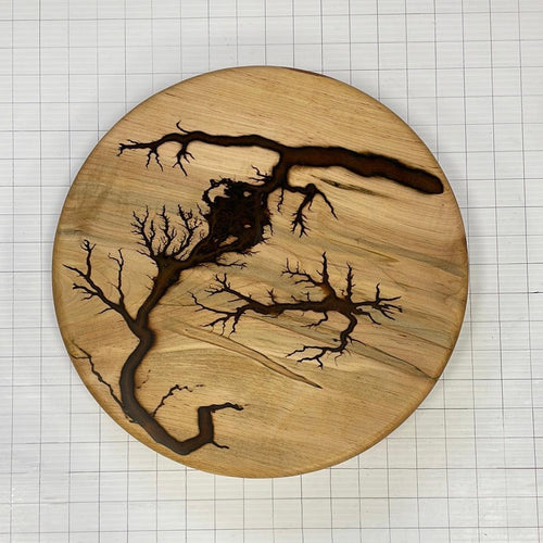 14" Wood Lazy Susan - Kitchen Turntable Table Serveware - Fractal Designs Inc
