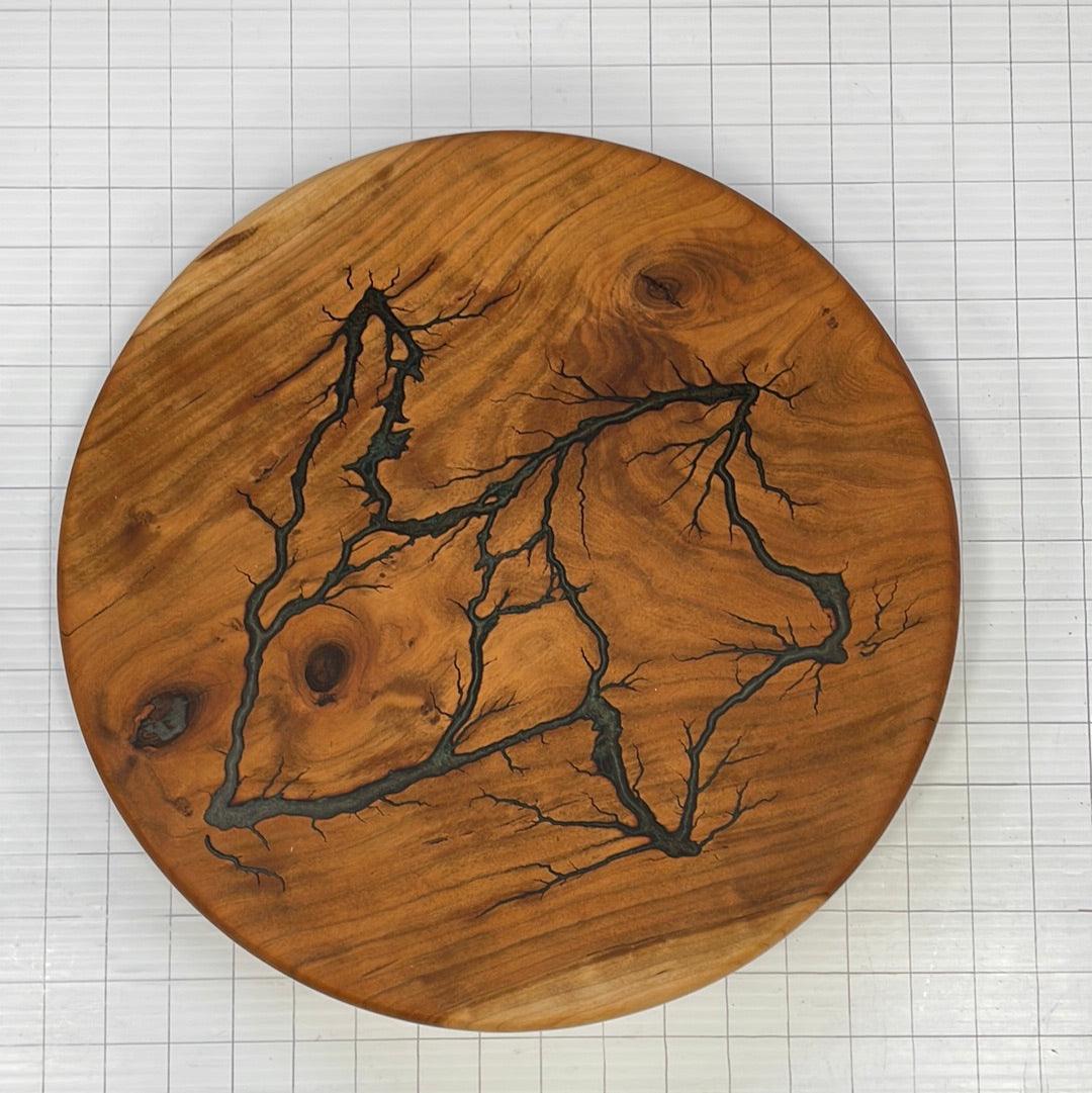 14" Wood Lazy Susan - Kitchen Turntable Table Serveware - Fractal Designs Inc