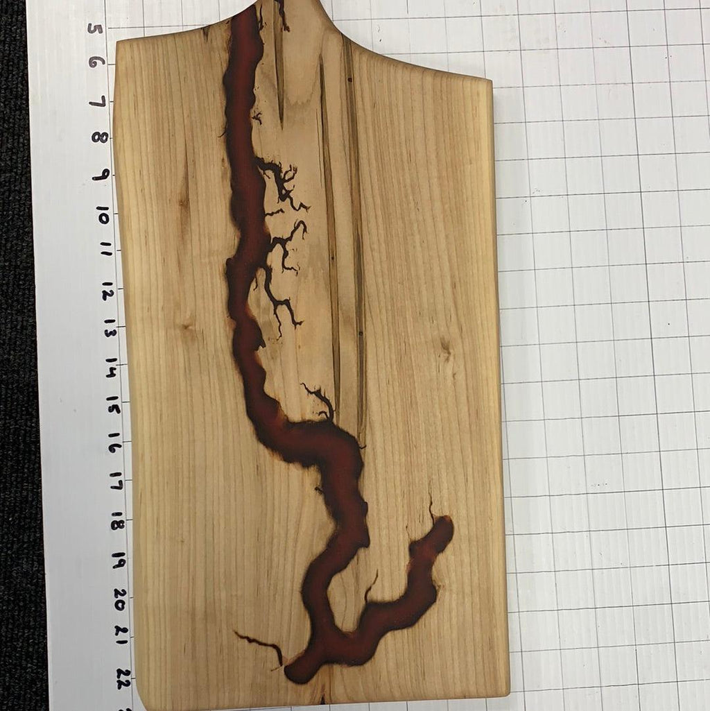 Wood Charcuterie Board Serveware With Handle - Fractal Designs Inc