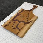 Wood Charcuterie Board Serveware With Handle - Fractal Designs Inc