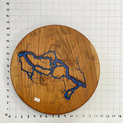 14" Wood Lazy Susan - Kitchen Turntable Table Serveware - Fractal Designs Inc